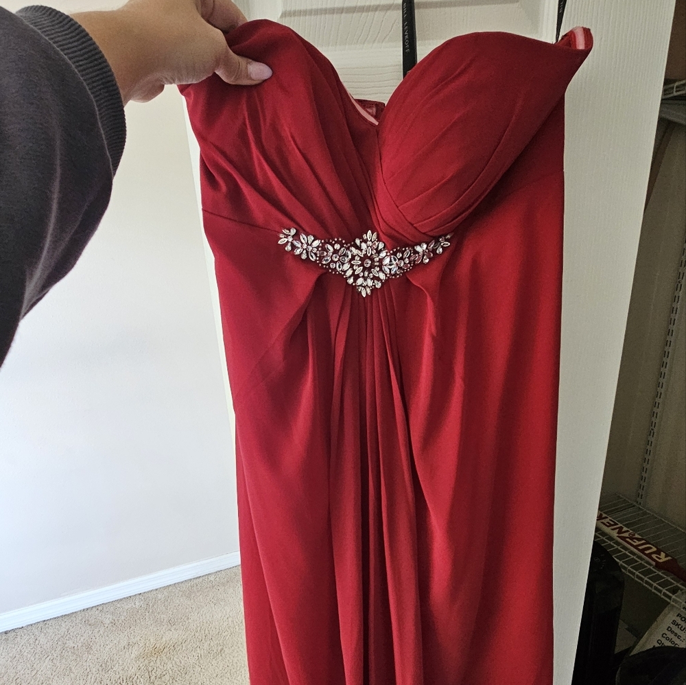 Red formal dress